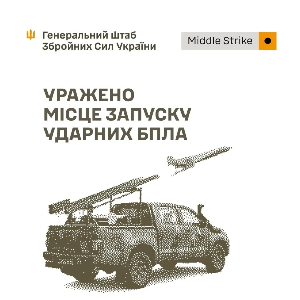 Військовий автомобіль з пусковою установкою ракет