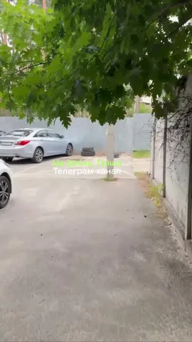Припаркована машина біля в'їзду на вулицю з будинками