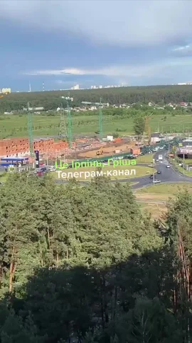 Вид з висоти на місце ДТП на Новоірпінській трасі з затором