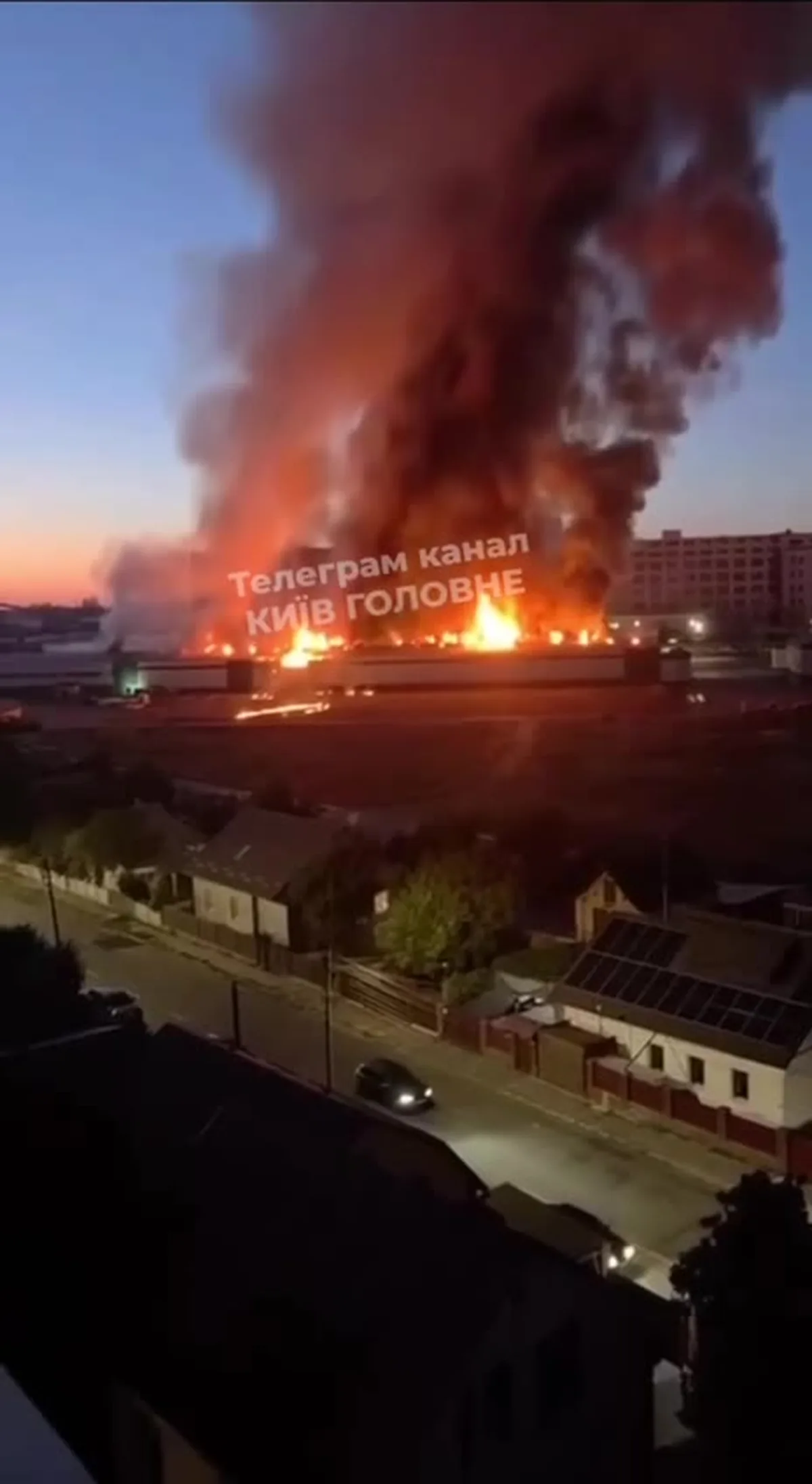 Пожежа на промислових об'єктах у Білій Церкві вночі