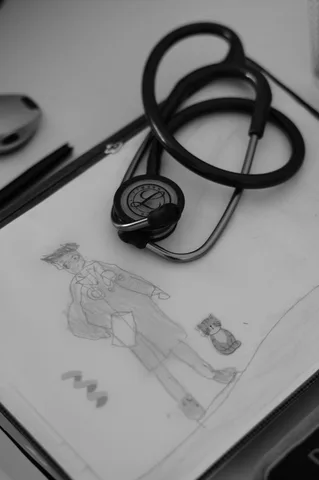 Стетоскоп на медичному документі з рисунком