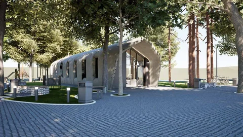 Проект сучасної амбулаторії з 3D-друку в парковій зоні